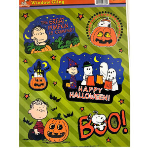 Peanuts Window Cling Vintage Halloween Decorations